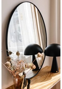 Czarne lustro ścienne Bonami Essentials Layla, ø 80 cm