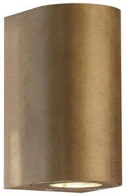 Nordlux - Kinkiet zewnętrzny CANTO 2xGU10/28W/230V IP44 mosiądz