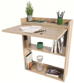 Składane Biurko Stojące Wiszące Dąb Artisan N1-N16