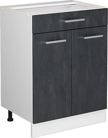 Szafka dolna do kuchni czarny beton 60x46x81.6 r-line