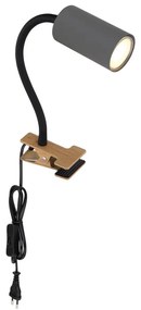 Globo 57911KG - Lampa klipsowa ROBBY 1xGU10/25W/230V szaro-brązowa