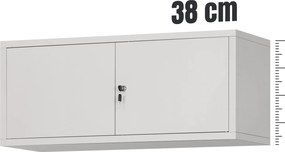 Nadstawka na szafę EWA, 900 x 380 x 400 mm, szara