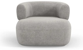 Jasnoszary fotel z materiału bouclé Jenny – Micadoni Home