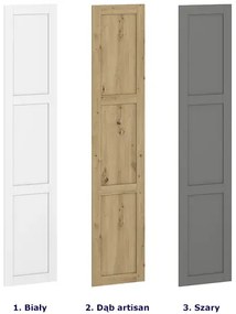Biały frezowany front do szafy 50 cm - Jonix 4X