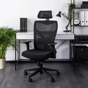 Ergonomiczny fotel biurowy z tkaniny membranowej i siatki Spiral