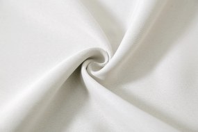 Biało-kremowa zasłona OXFORD 140x250 cm Zawieszanie: Metalowe pierścienie