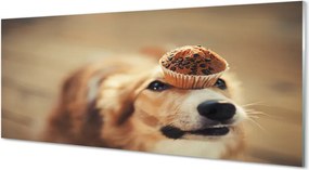 Panel Kuchenny Szklany Słodki Piesek i Babeczka