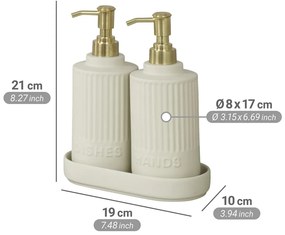Kremowy ceramiczny stojak na akcesoria do mycia naczyń Heidi – Wenko