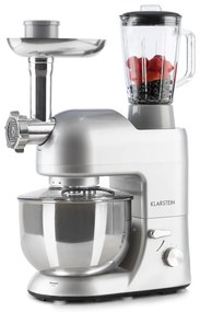 Klarstein Lucia 1800W 5L Robot Kuchenny z Maszynką do Mięsa Srebrny