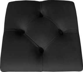 Pufa CHESTERFIELD tkanina Welur loft ławka podnóżek metal : Kolor Stelaża - Czarny , Kolor tkaniny - VELVET - MG19, Typ tkaniny - Velvet