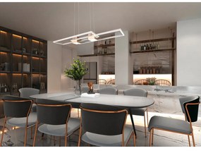 Biało-brązowa lampa wisząca LED ze zdalnym sterowaniem i ściemniaczem Albany – Trio