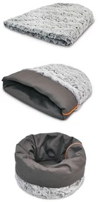 Szare legowisko dla czworonoga ø 33 cm Snuggle Bed 3in1 Husky Grey S – P.L.A.Y.