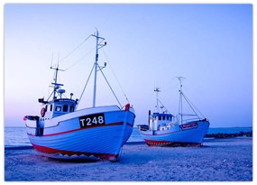 Obraz na szkle - Lądowanie o zmierzchu (70x50 cm)