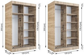 Korpus szafy MODUO COMFORT 120 dąb sonoma MKPOL