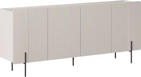 Komoda Malmi 200 cm czterodrzwiowa - kaszmir / czarne nóżki