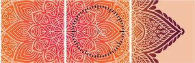 Obraz - Mandala sztuka (z zegarem) (90x30 cm)