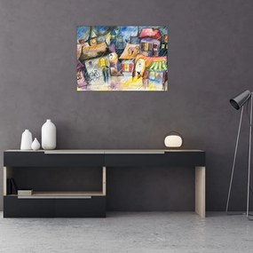 Obraz na szkle - Deszczowy wieczór (70x50 cm)