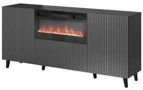 Komoda z kominkiem 180 Tilderi Grey