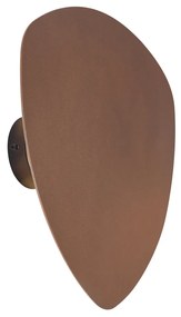 Designerski Kinkiet / Lampa scienna brązowy organiczny 32 cm 2-źródła światła - PulleyDesignerski Oswietlenie wewnetrzne
