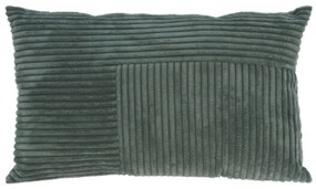 Poduszka dekoracyjna ze sztruksowym patchworkiem z przodu, 30 x 50 cm