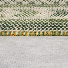 Zielony dywan z mieszanki juty 200x290 cm Mara Jute Border – Flair Rugs