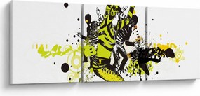 Obraz - Street dance (z zegarem) (90x30 cm)