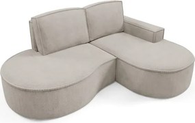 Narożnik MOLLY Prawostronny bez funkcji spania, wolnostojący tkanina CURIO 11 Popielaty