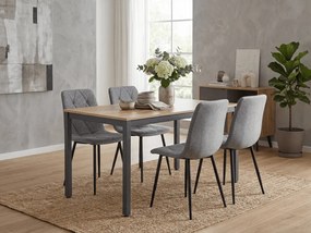 Szare krzesło LIBRA PLATINUM GREY z czarnymi nogami