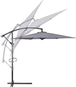 Happy Green Parasol ogrodowy podwieszany LUGO antracyt, 300 cm