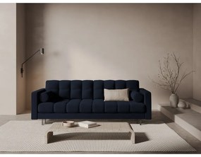 Ciemnoniebieska rozkładana sofa ze schowkiem 222 cm Bali – Cosmopolitan Design