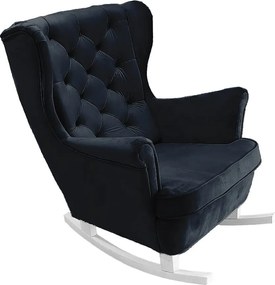 Fotel Relax z Tapicerowanym Siedzeniem i Podłokietnikami, Fotel TV 102x81x95cm Czarny_29863