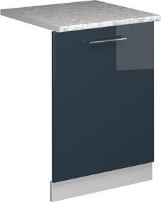 Panel przedni zmywarki ciemnoniebieski wysoki połysk 60x1.6x81.8 fame-line