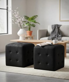 Komplet dwóch tapicerowanych puf do salonu Z7-F77