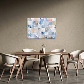 Obraz na szkle - Geometryczne kształty na ścianie (70x50 cm)
