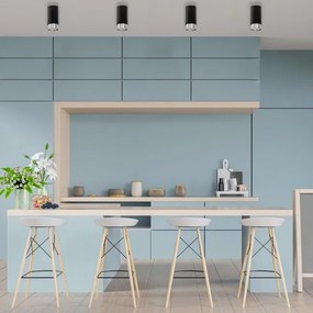 Czarna nowoczesna lampa sufitowa tuba - S686 S6-H58