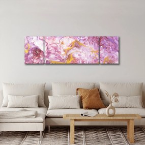 Obraz - Różwa abstrakcja (170x50 cm)