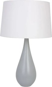 Szara lampka stołowa drewniana z abażurem - S224 P7-P05