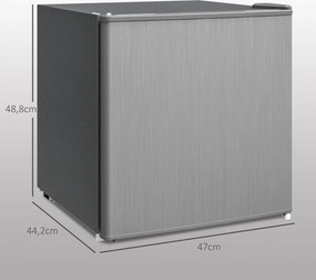 HOMCOM Mini-Zamrażarka 35 L Elektryczna, 161W, Wolnostojąca, Mini Zamrażalnik 47 x 44,2 x 48,8 cm, Szara