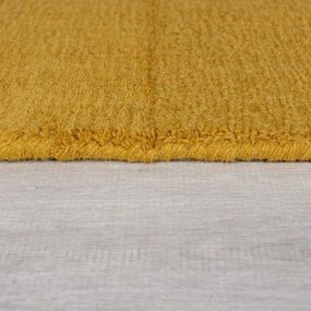 Wełniany dywan tkany ręcznie w kolorze ochry 160x230 cm Demi Check Ombre – Flair Rugs