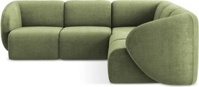 Zielony narożnik z tkaniny szenilowej Lani – Makamii