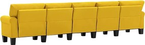 5-osobowa żółta sofa dekoracyjna - Dionas 5X