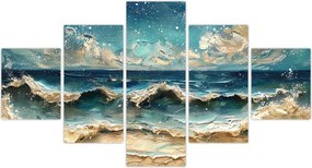 Obraz - Malowanie morza (125x70 cm)