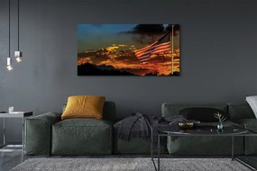 Fotoobraz na płótnie Amerykańska Flaga