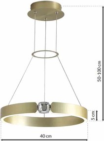 Lampa wisząca złota SIRIUS 26W