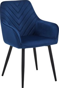 Krzesło fotelowe z przeszyciami w jodełkę Nana, welur