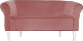 Sofa Milo tkanina Welur : Kolor nogi - Biała, Kolor tkaniny - VELVET - MG58, Typ tkaniny - Velvet, Wysokość nogi - 20 cm