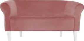 Sofa Milo tkanina Welur wygodna sofa tapicerowana do salonu i poczekalni : Kolor nogi - Biała, Kolor tkaniny - VELVET - MG58, Typ tkaniny - Velvet, Wysokość nogi - 20 cm