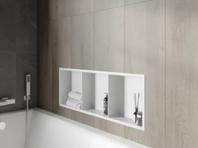 Mexen X-Wall-R półka wnękowa z kołnierzem i półką 90 x 30 cm, biała - 1920903010S