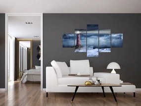 Obraz - Latarnia morska na klifie (125x70 cm)