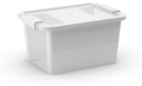 Biały plastikowy pojemnik z pokrywką 36,5x26x19 cm Bi-Box S – KIS